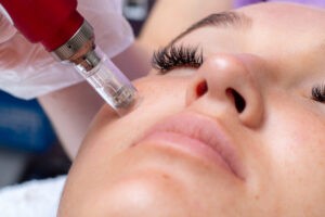 Fractional,Microneedle,Facial,Therapy,Close,Up